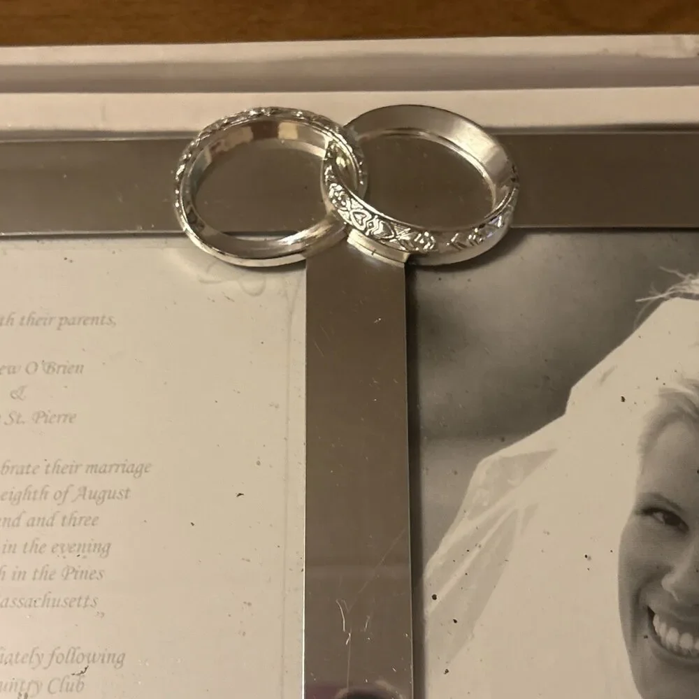 With This Ring, I Thee Wed 2-Opening 5x7 Wedding Invitation Photo Frame